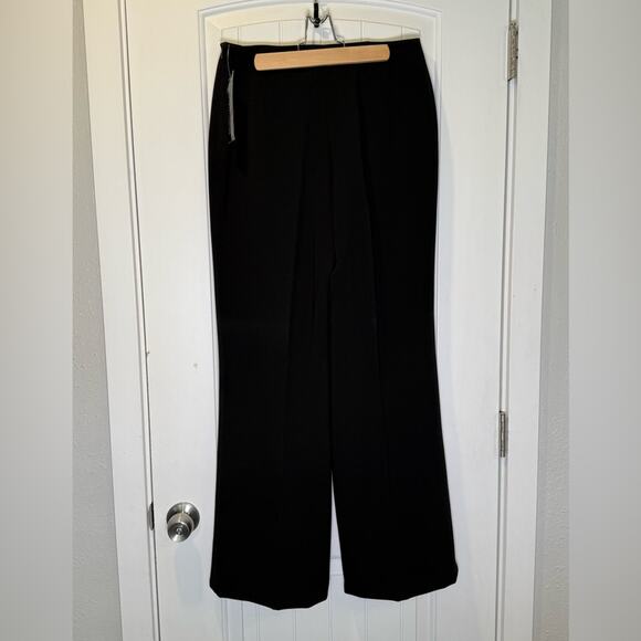 Jones New York Wide Leg Black Pants size 6 with a side zip - Picture 1 of 6